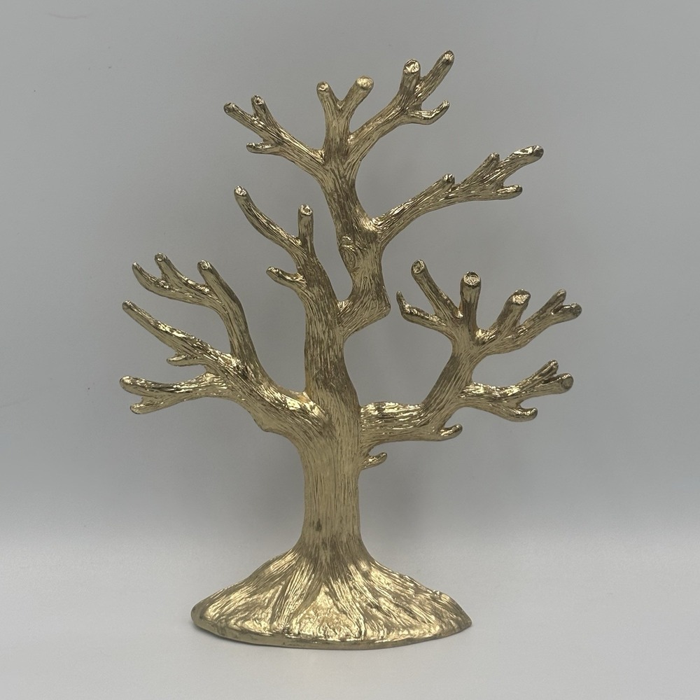 Vintage 1970's Cast Metal Gold Finish Jewelry Charms Accessory Tree BY SEARS - Picture 2 of 9